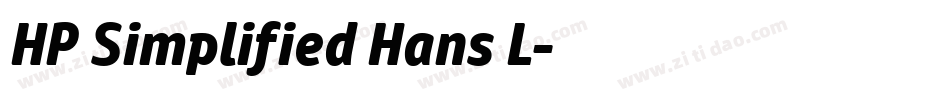 HP Simplified Hans L字体转换